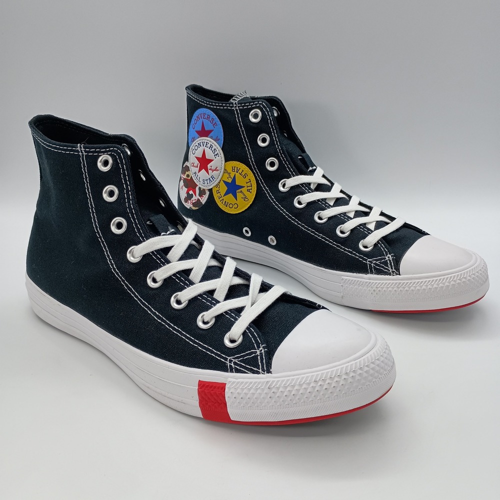 Converse Chuck Taylor All‎ Star Hi Multi Patch Black 166734C Mens 10 Womens 12 - Picture 4 of 11